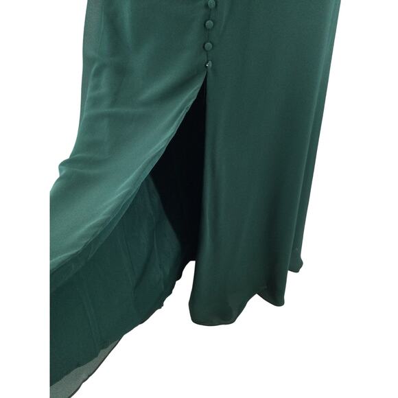 AW BRIDAL 22 3X plus Dark Emerald green bridesmaid guest maxi dress NEW B27 - Picture 5 of 9